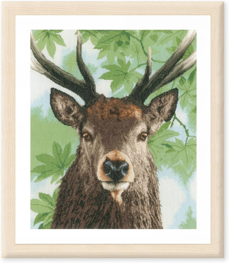 Lanarte PN-0168208 Kreuzstichset Hirsch, Zahlmuster Zählmusterpackung, Baumwolle, mehrfarbig, 40 x 4