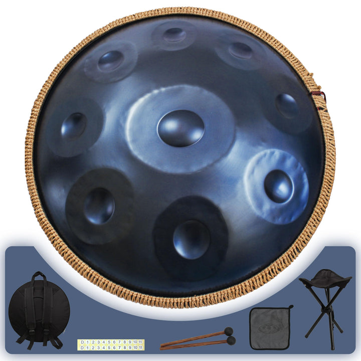 45.7 cm Handpan Drum für Erwachsene, Premium D Moll Kurd Handpan Instrument mit 9 präzisionsgestimmt