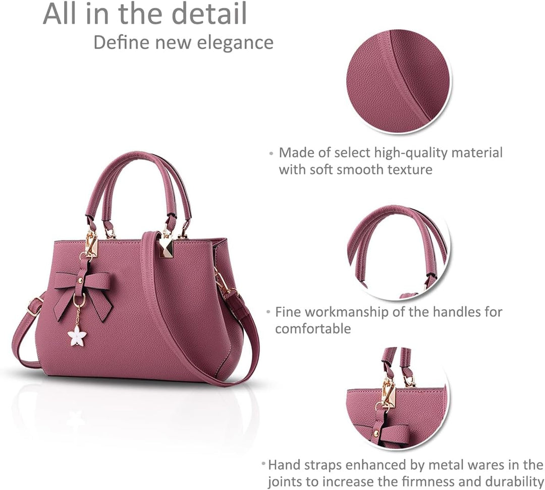 NICOLE & DORIS Damen Handtaschen Designer Tasche Elegante Frauen Umhängetasche PU Leather Shopper He