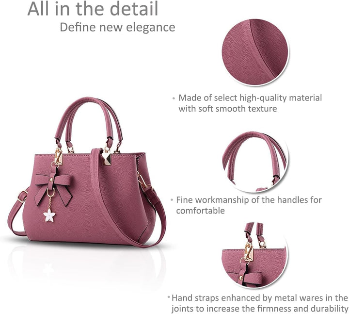 NICOLE & DORIS Damen Handtaschen Designer Tasche Elegante Frauen Umhängetasche PU Leather Shopper He