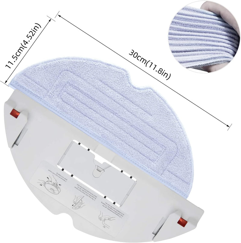 12 Stück Wischtücher Zubehörset für Roborock S7 / S7+ / S7 MaxV / S7 MaxV Plus / S7 MaxV Ultra / S7