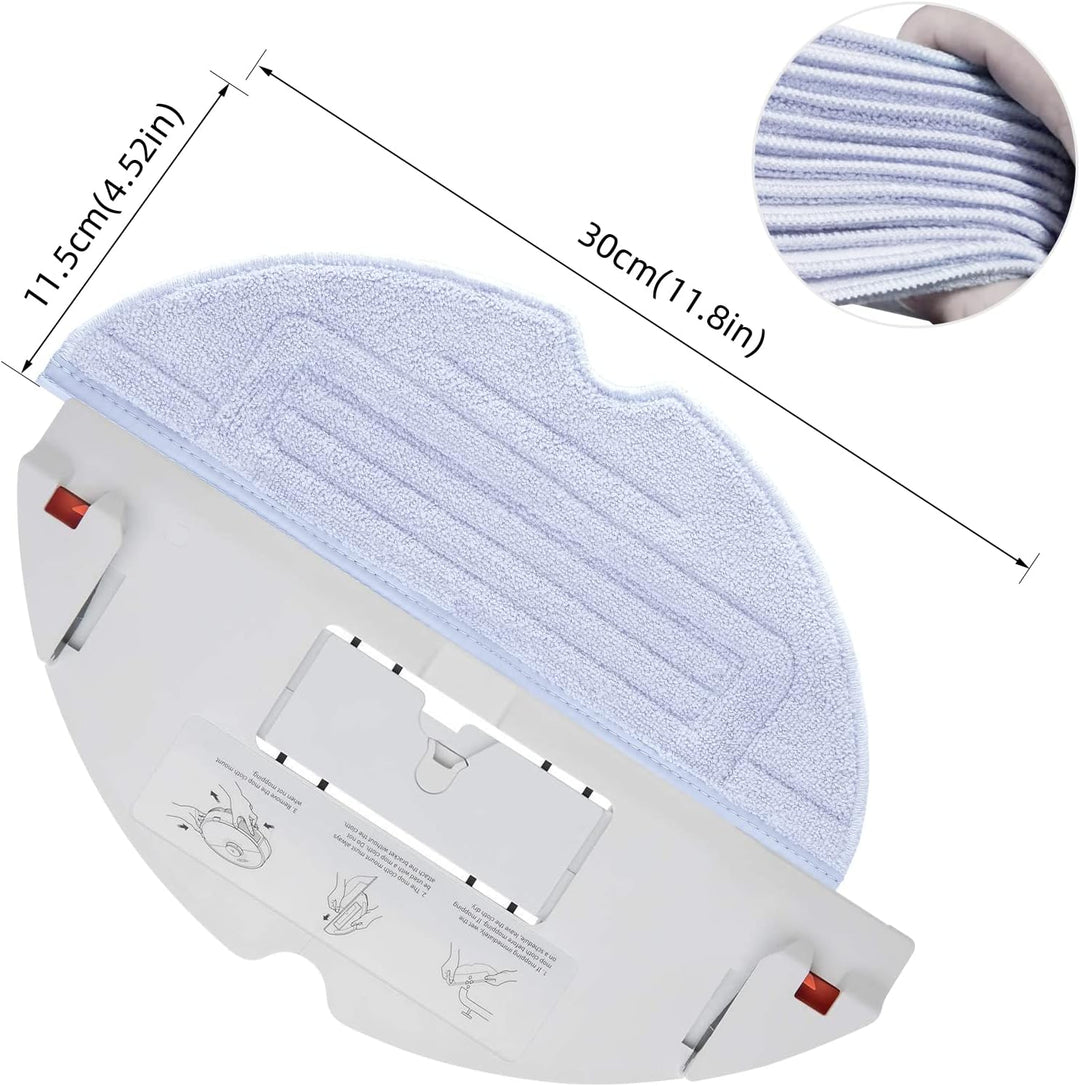 6 Stück Wischtücher Zubehörset für Roborock S8 / S8+ / S7 MaxV / S7 MaxV Plus / S7 MaxV Ultra / S7 P