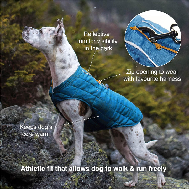 Kurgo Loft Hundejacke, Mit Hundegeschirr kombinierbar, Wasserdicht und reflektierend, Ideal für den