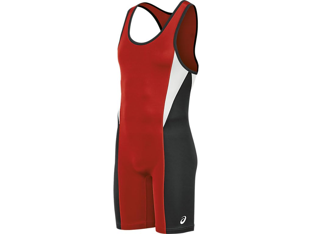 ASICS Herren Legit Wrestling Singlet Unterhemd (1er Pack) XXL Rot / Schwarz, XXL Rot / Schwarz