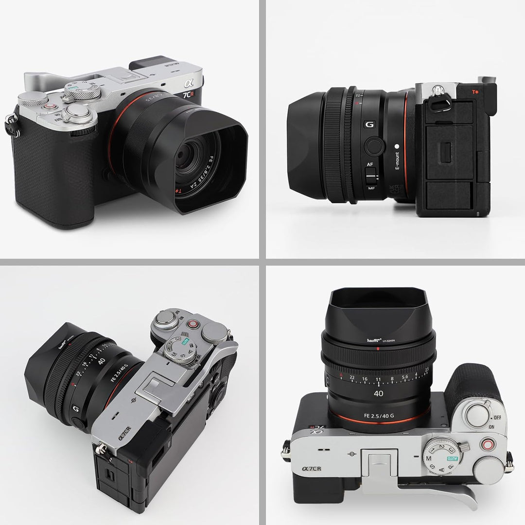 Haoge LH-S245N Gegenlichtblende mit Bajonettsockel für Sony FE 50 mm F2.5 G FE 40 mm F2.5 G FE 24 mm