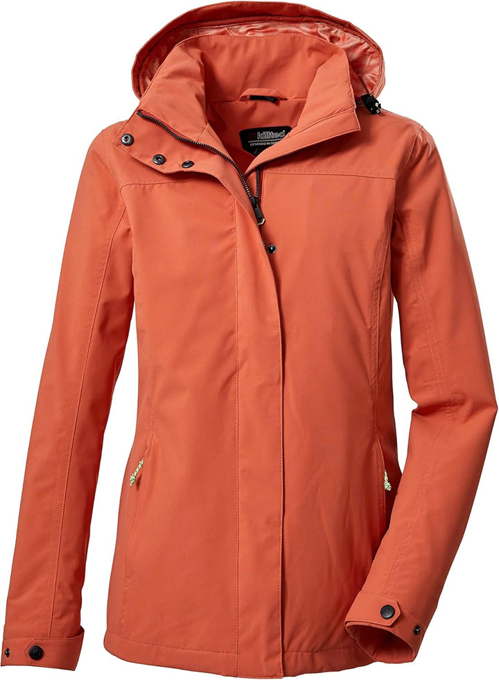 Killtec Damen Kos 92 Wmn Jckt Funktionsjacke/Outtdoorjacke mit abzippbarer Kapuze 40 dunkelapricot,