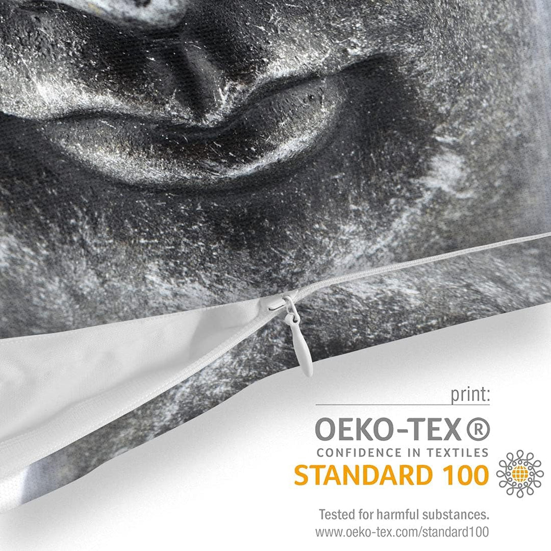 VOID Buddha Statue Stein Zen Kissenbezug Kissenhülle Sofakissen Kissen Deko Outdoor-Kissen Dekokisse