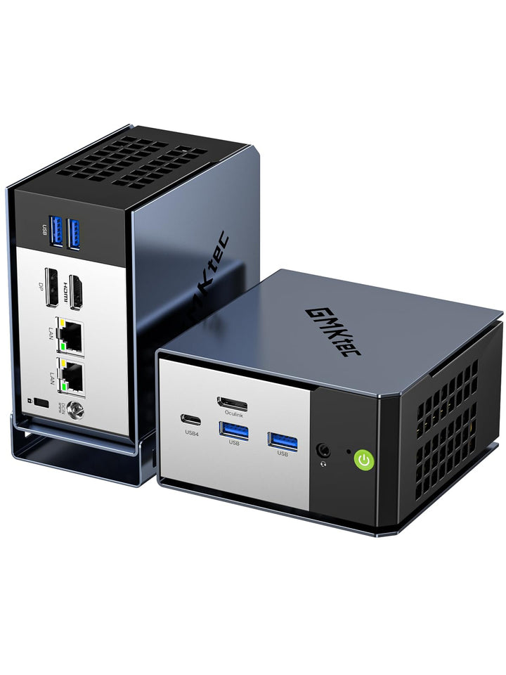 EVO-X1 AI Mini Gaming PC AMD Ryzen AI 9 HX-370 Serie (5,1 GHz) Desktop PC 32 GB LPDDR5X 1 TB PCIe 4.