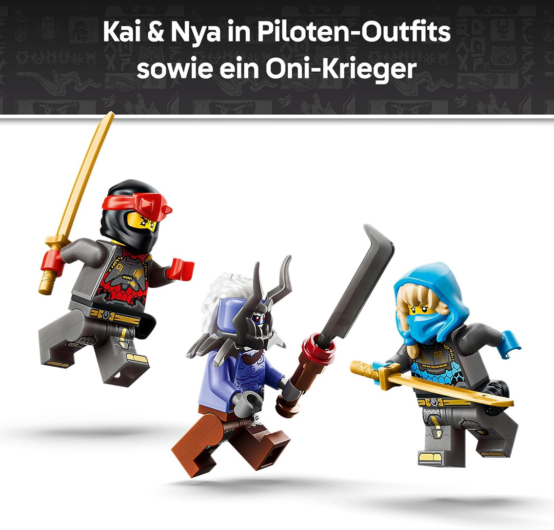 LEGO NINJAGO Die Zwillings-Titanmechs - Ninja Spielset mit 2 Actionfiguren & 3 Minifiguren inkl. Kai