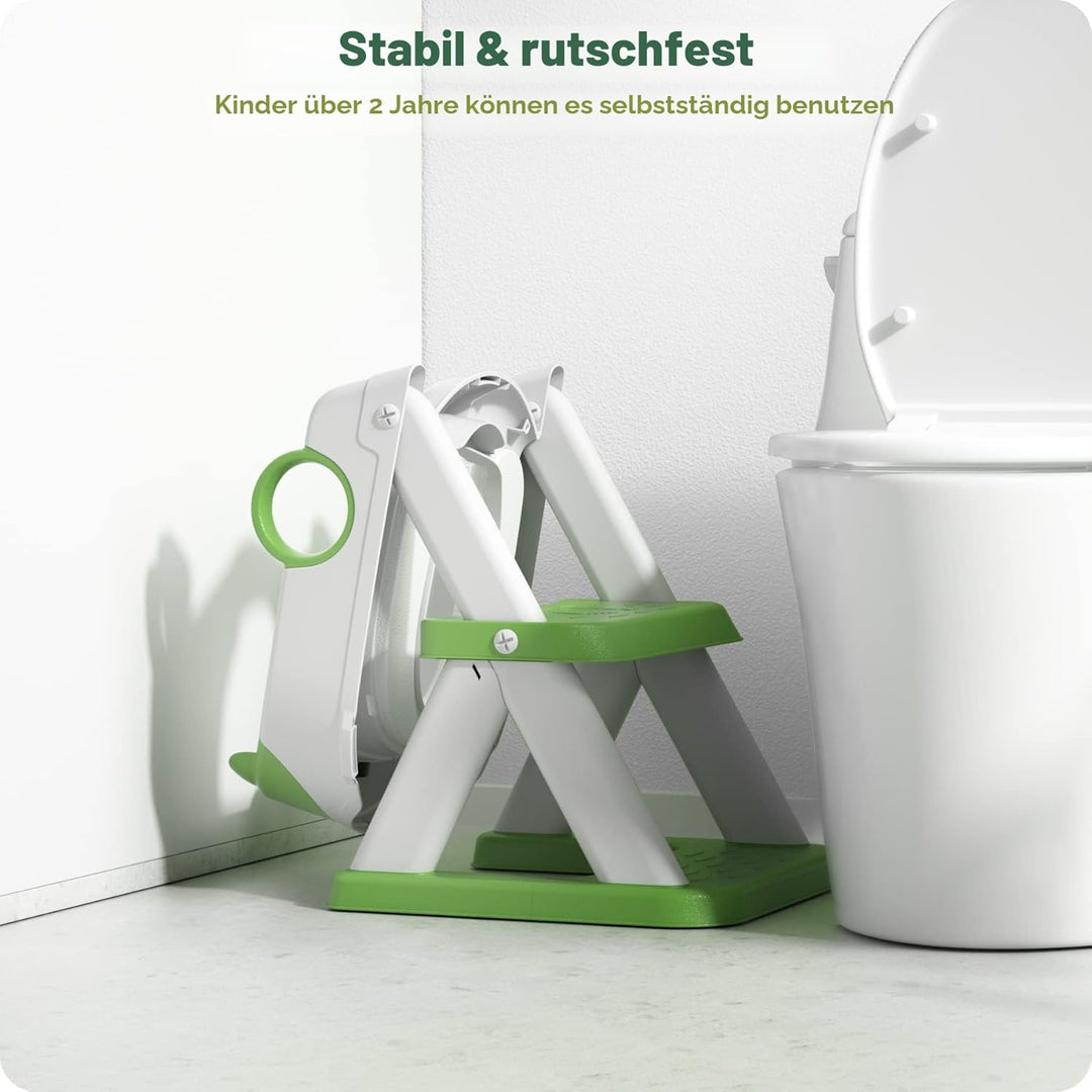 Toilettenleiter für Kinder, Upgraded Kindertoilette für Jungen und Mädchen, 2 in 1 Kind Toilettensit