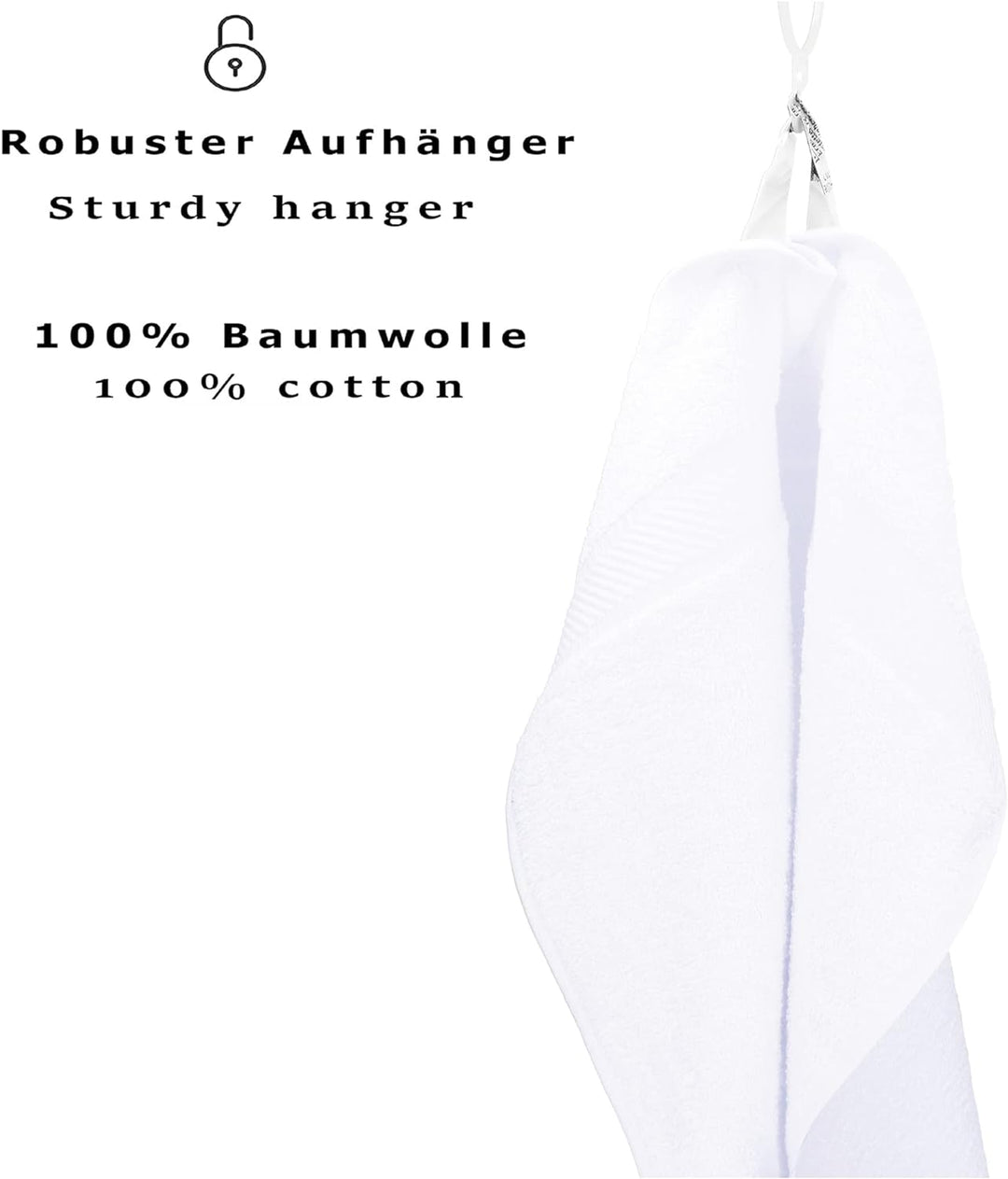 Betz 12 Stück Handtücher Palermo 100% Baumwolle 12 Handtücher 50x100 cm Farbe weiss