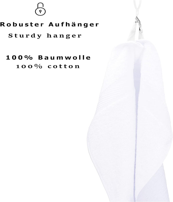 Betz 12 Stück Handtücher Palermo 100% Baumwolle 12 Handtücher 50x100 cm Farbe weiss