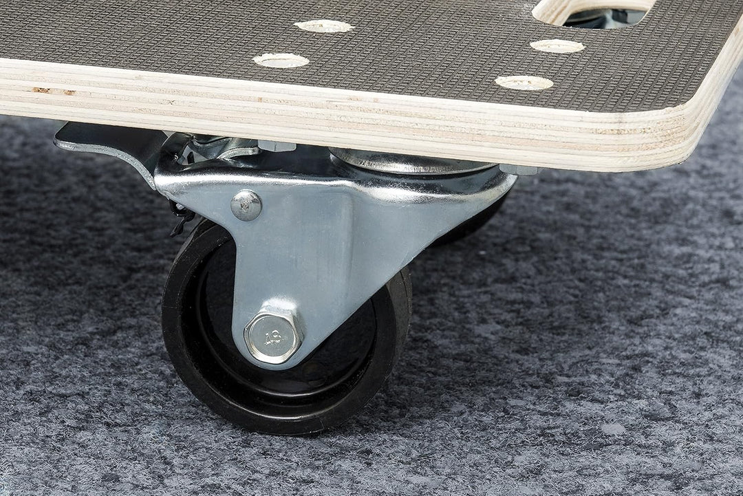 Metafranc Transportroller Tragkraft Siebdruckplatte PA Räder, Möbelroller mit Bremse, Transporthilfe