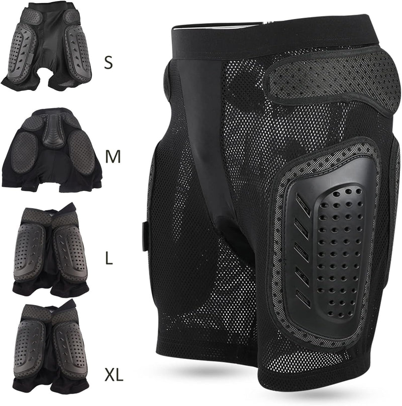 Tenpac 3D Gepolsterte Shorts Schutz Hüftpolster, Snowboard Skating Skifahren Radfahren Schutzausrüst
