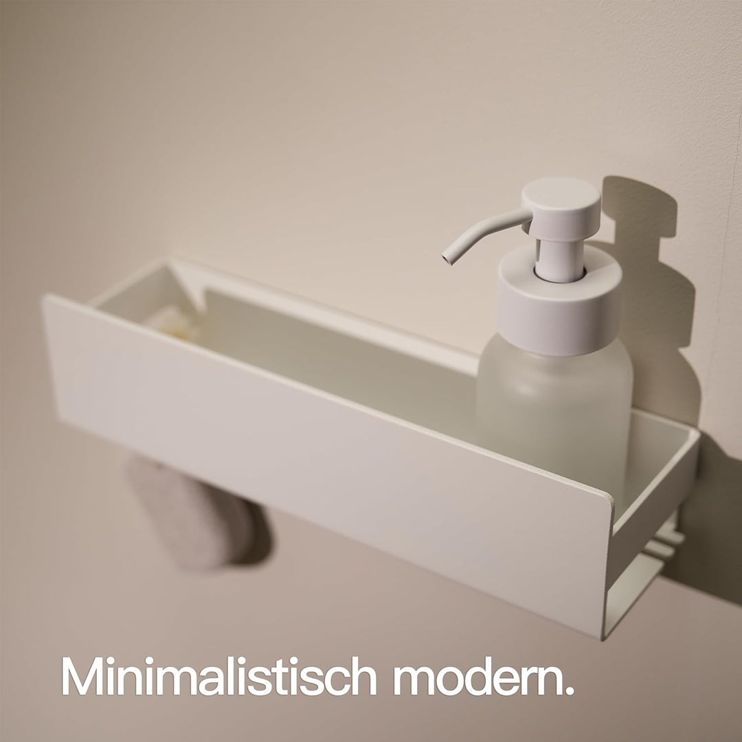 Designfabrik Hamburg Duschablage ohne Bohren | Badezimmer Regal | Badregal | Duschregal ohne Bohren