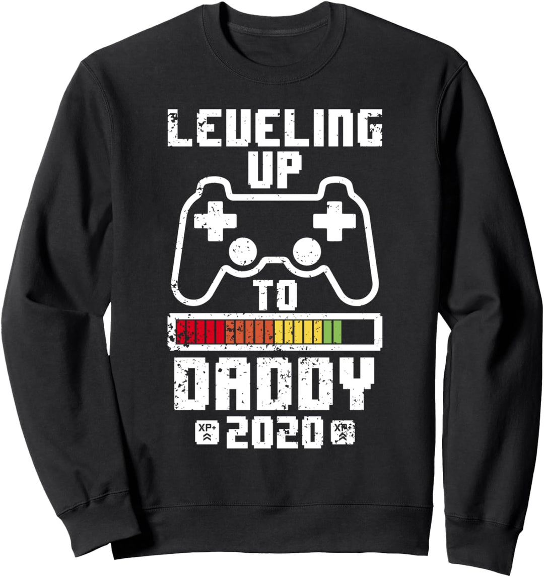Leveling up to Dad 2020 Schwangerschaft Ankündigung Vater Sweatshirt