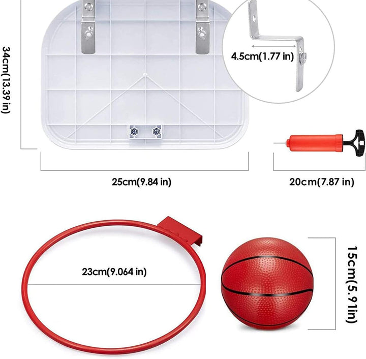LNCOJOLM Indoor Mini Basketballkorb Basketball Hoop, kleine Bälle über Tür Small Board Hoop Spiel Se