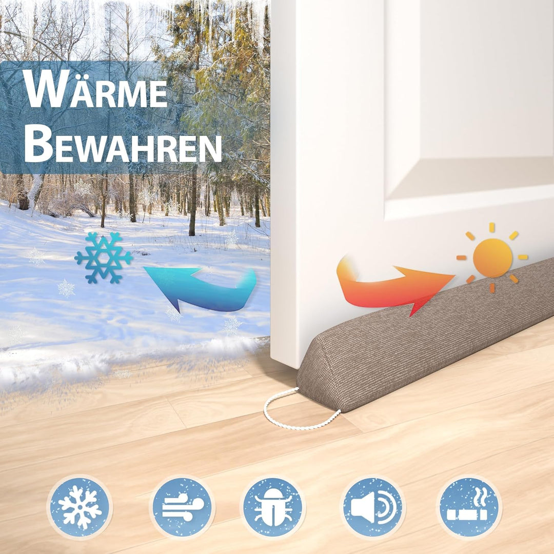 Zugluftstopper für Türen,90cm Windstopper,Extra Schwere Türdichtung Waschbar,Zur Wind- und Schalldäm