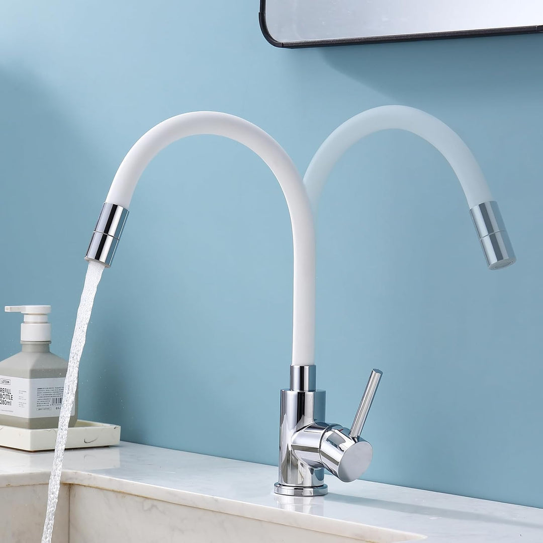 Wasserhahn Küche/Bad Flexibel, Hochdruck Armatur Küche mit 2 Strahlarten, Küchenarmatur Edelstahl We