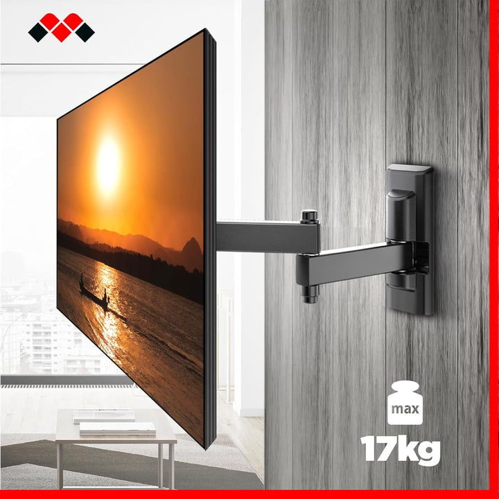 Meliconi SPACE SYSTEM FULLMOTION 100, TV-Wandhalterung mit Doppelrotation, Wandhalterung für Flachbi