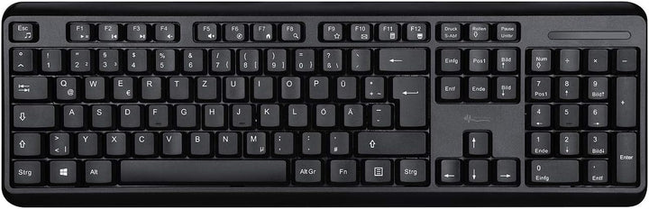 GeneralKeys Funktastatur mit Maus: Office-Set leise Funk-Tastatur-Maus-Kombination; 2.4 GHz; 10 m; S