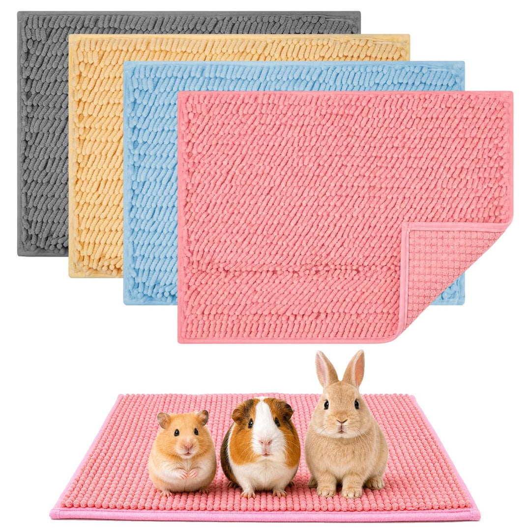 4 Stück Pipipads für Meerschweinchen und Kaninchen, 50x30cm Waschbare PIPI Matten für Kaninchen, Ham