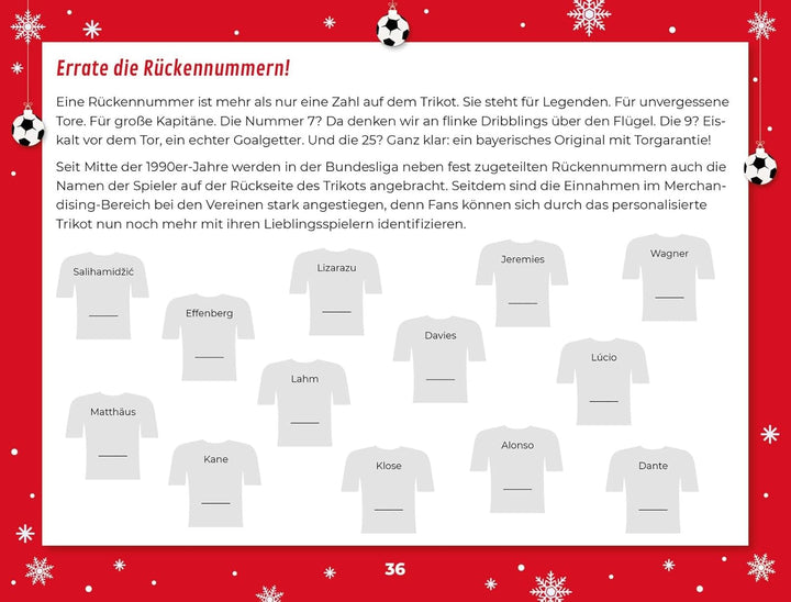 Der inoffizielle Adventskalender für Fans des FC Bayern München: 24 Geschichten und Rätsel über den
