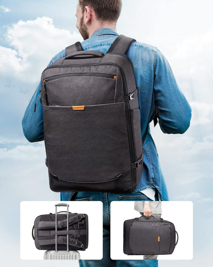 Inateck 38.5-46.2 L Reiserucksack erweiterbarer Herren Damen Handgepäck Flugzeug Rucksack, 15.6 Zoll