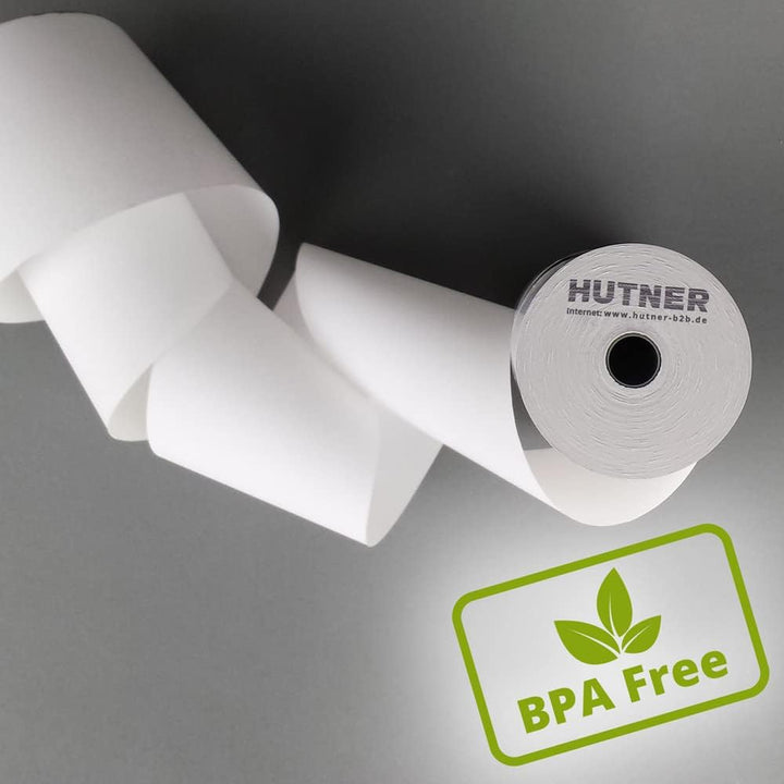 50 Stk. Thermorollen | 57x10x12 mm Ø32mm | Länge: 10 m | BPA frei | für EC Cash Geräte | Thermopapie