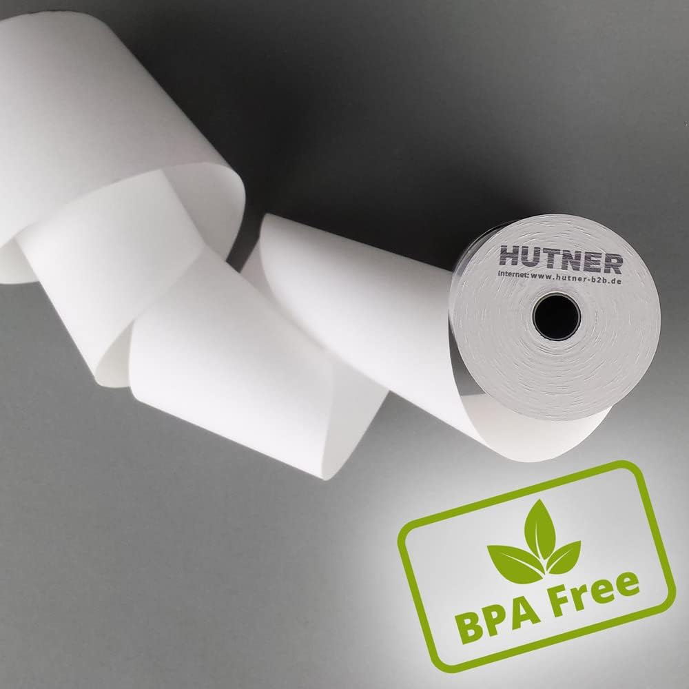 50 Stk. Thermorollen | 57x40x12 mm Ø58mm | Länge: 40 m | BPA frei | für EC Cash Geräte | Thermopapie