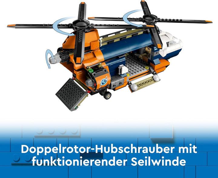 LEGO City Dschungelforscher-Hubschrauber, Abenteuer-Spielset für Kinder ab 8 Jahren, Weihnachts- ode