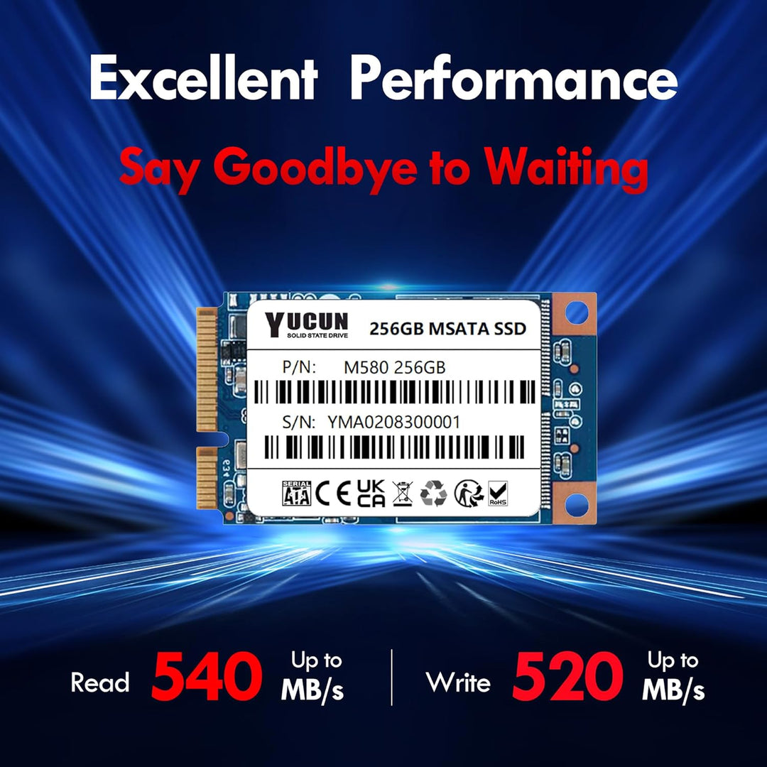 YUCUN MSATA III Interne Solid State Drive 256GB SSD, 256GB