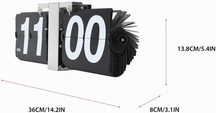 Flip Uhr Retro Minimalistisches Tischuhr Batteriebetrieben Klappuhr grosse Zahlen Kreative Flip Cloc