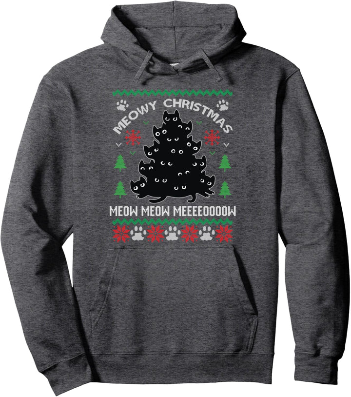 Katzen Weihnachten Meowy Katze Cat Ugly Christmas Sweater Pullover Hoodie