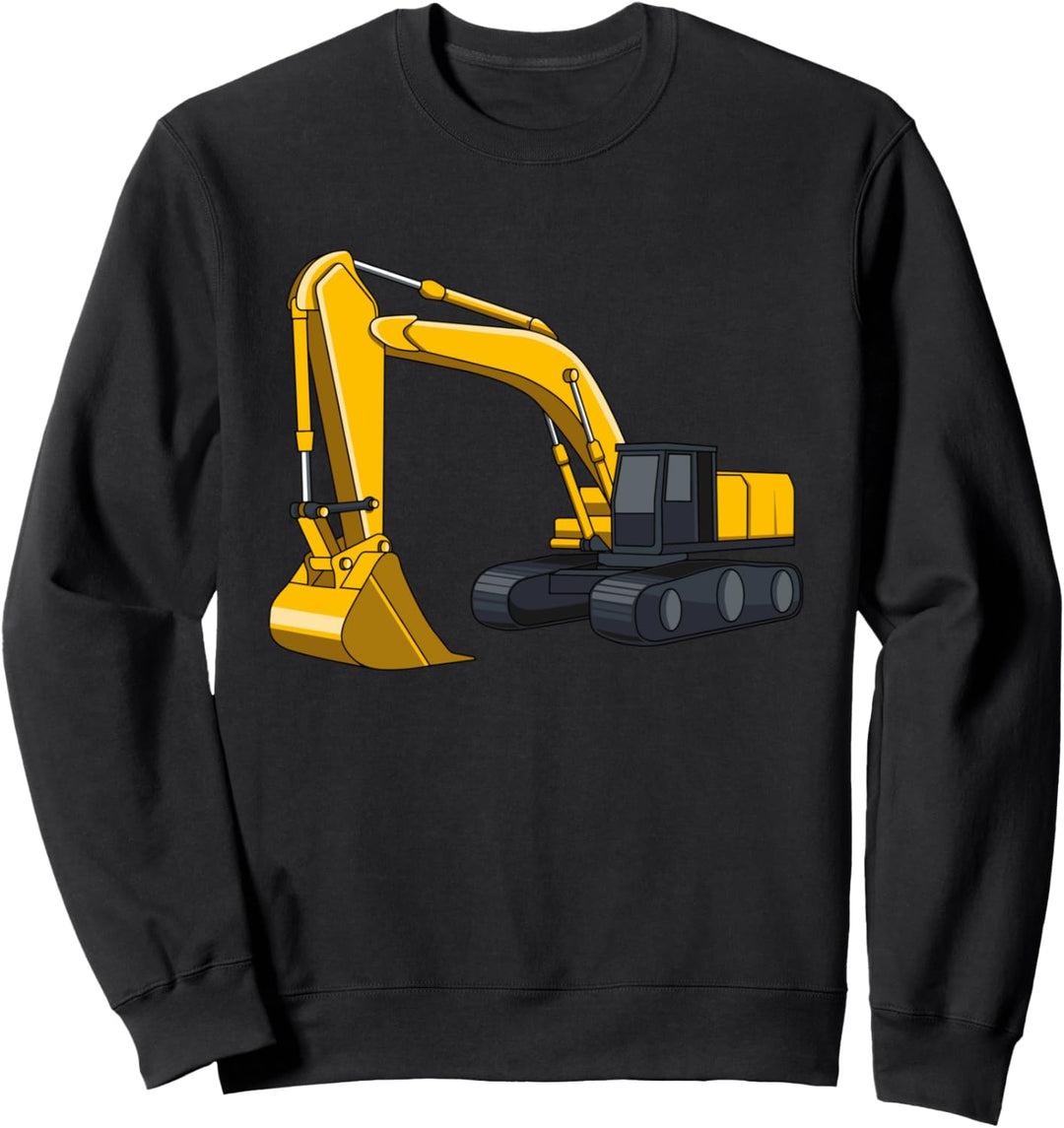 Cooles Bagger T-Shirt Junge Fahrzeuge Baustelle Kinder Sweatshirt
