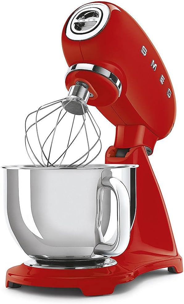 Smeg, SMF03RDEU Küchenmaschine, 10 Geschwindigkeitsstufen, Planetenrührwerk, Sicherheitsabschaltung,