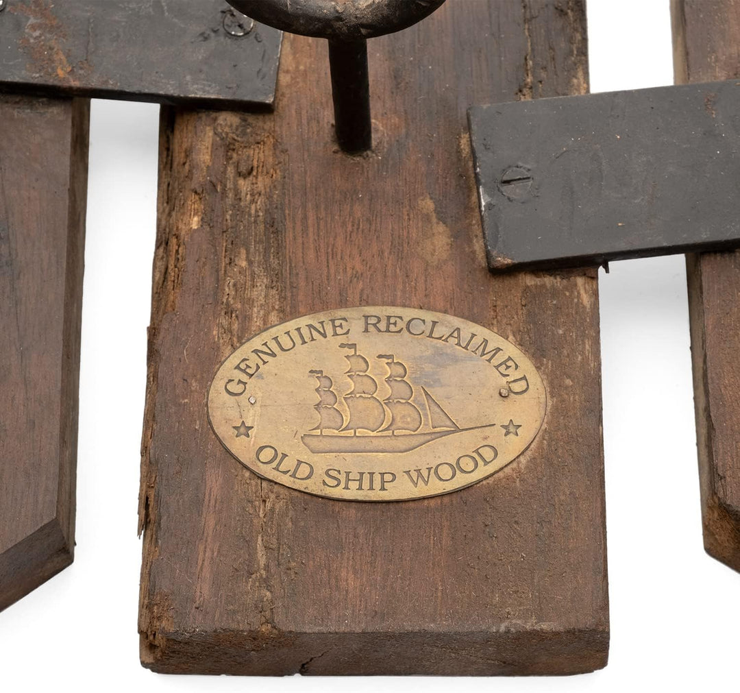 Moritz Weinregal Weinhalter Wandregal 55 x 34 x 16 cm aus altem Schiffs Holz Aufbewahrungsregal Wein