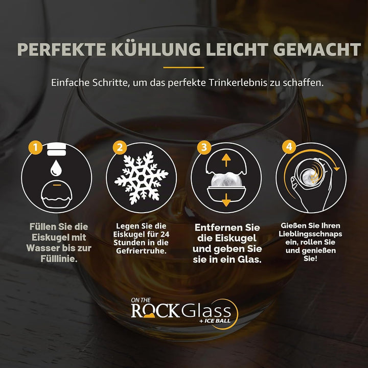 GHI on The Rock, Glas und Eiskugel Set