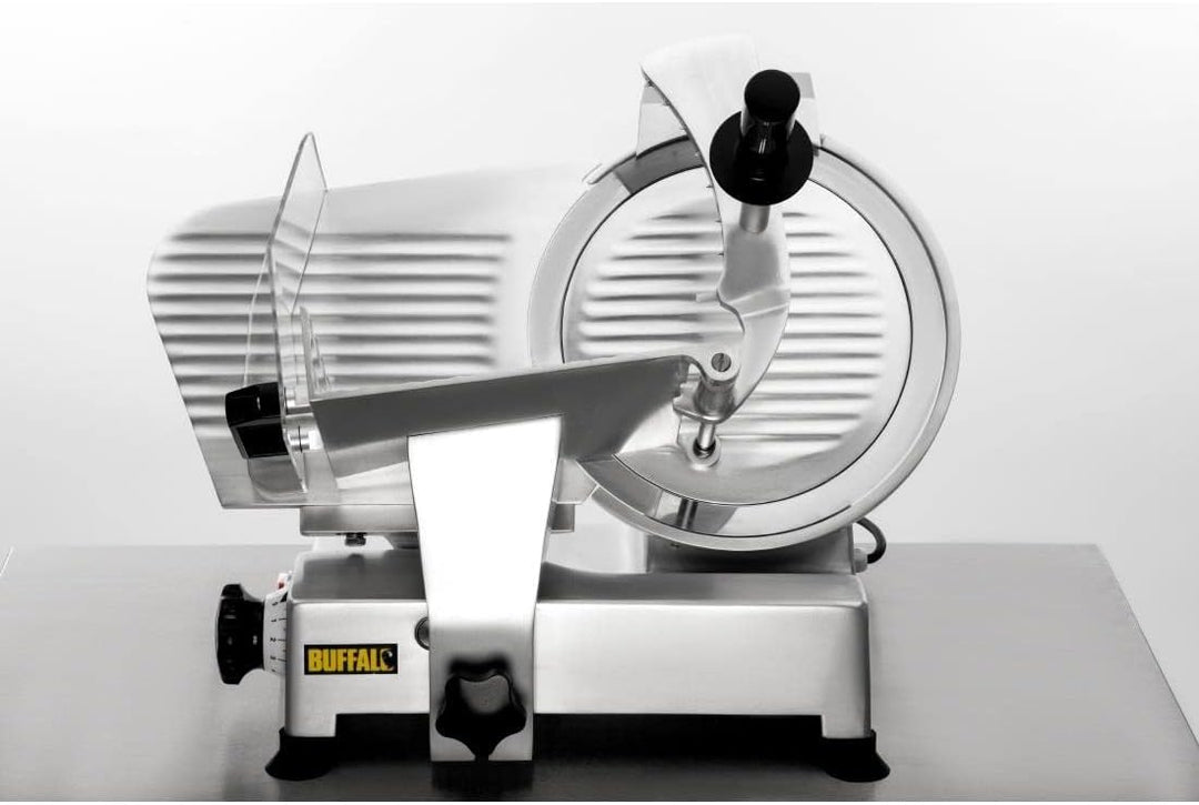 Buffalo Fleischschneider, elektrisch, 300 mm, für Lebensmittel 585(a) x 500(l) x 450(p)mm