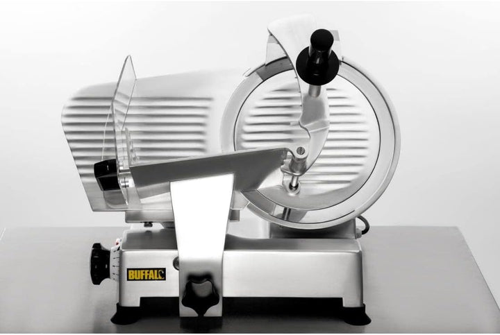 Buffalo Fleischschneider, elektrisch, 300 mm, für Lebensmittel 585(a) x 500(l) x 450(p)mm