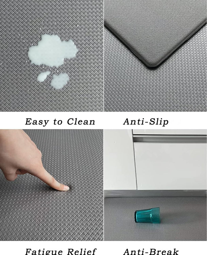 Gutsbox Küchenläufer Waschbar rutschfest PVC Küchenteppich 45x75CM, Dick: 8mm, Küchenmatte Boden für