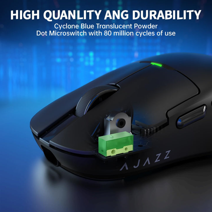 AJAZZ AJ159P SUPERLIGHT Kabellose Gaming-Maus mit Magnetischer Ladestation, Ultraleicht 56g, Pixart