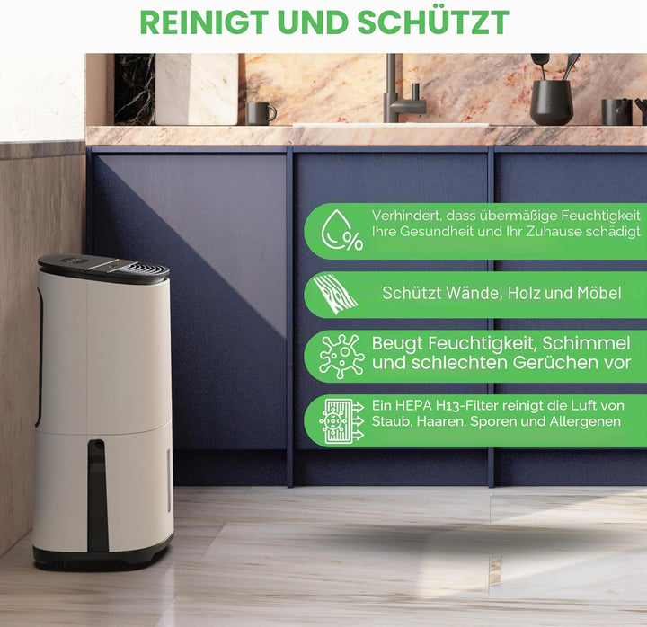 Meaco AreteOne 12L Luftentfeuchter &amp; HEPA Luftreiniger für ein 50m² Haus entfernt Kondensation und F