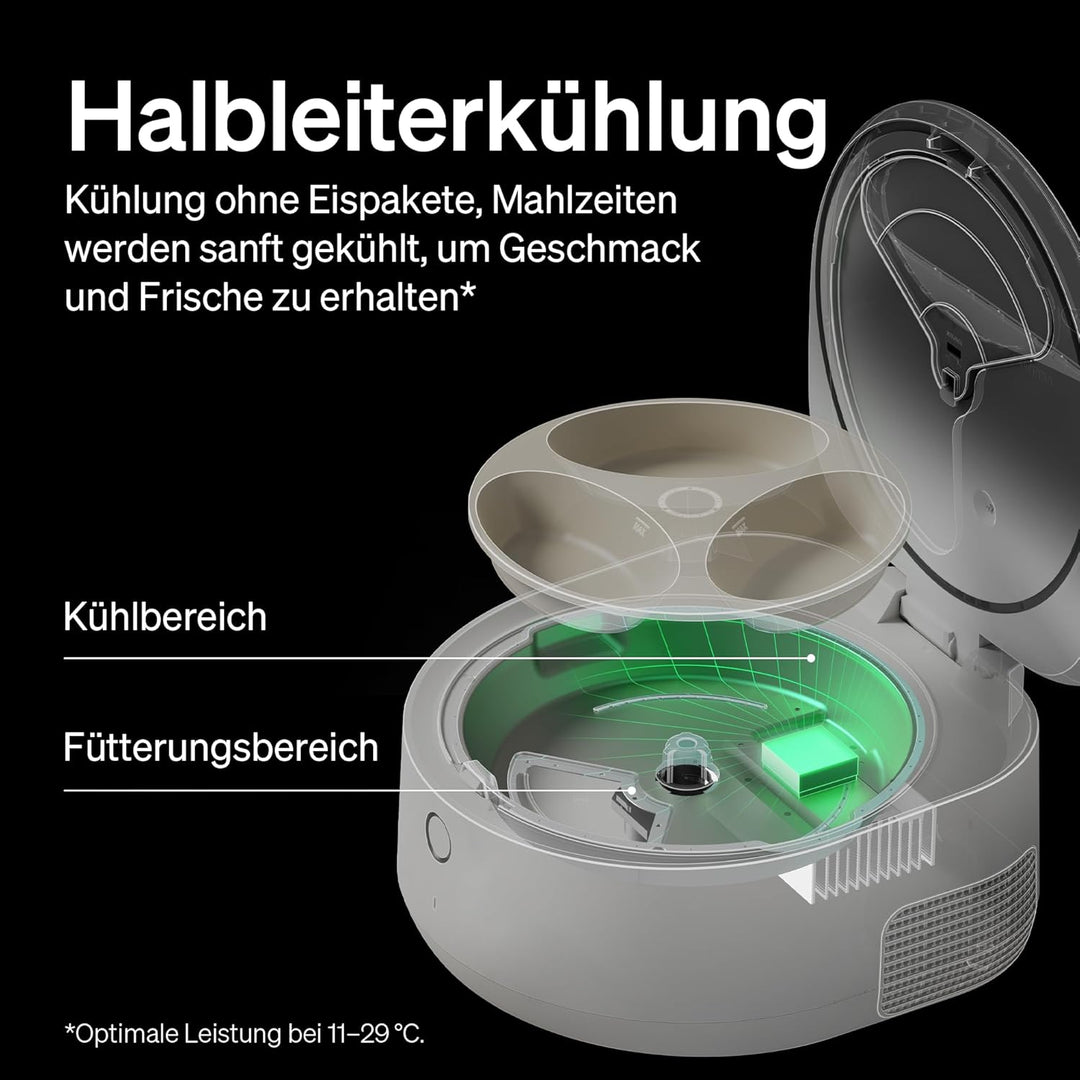PETLIBRO Futterautomat Katze Nassfutter, Nassfutterautomat mit Halbleiter Kühlung, 2,4 GHz Wi-Fi Sma