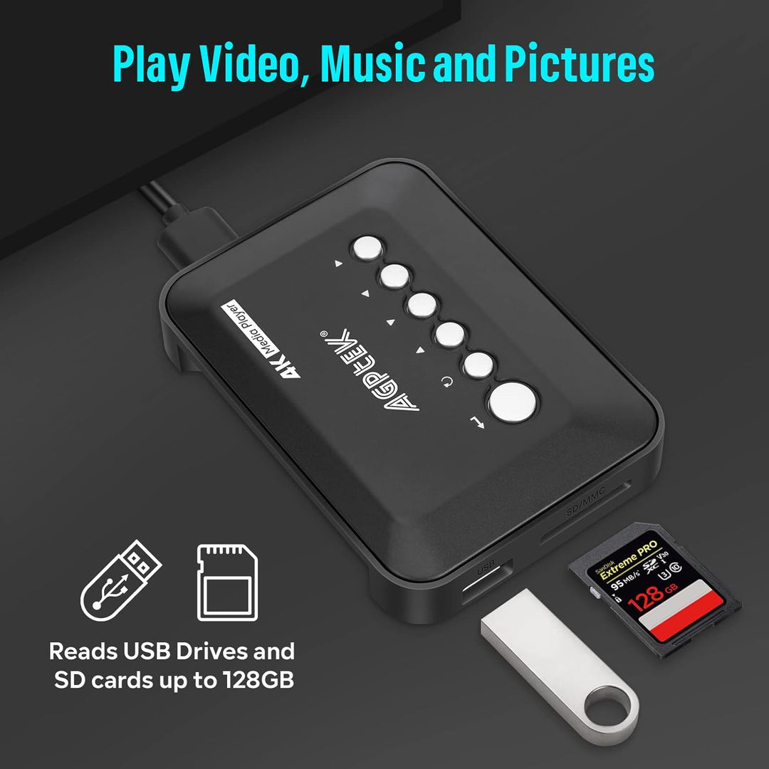 AGPTEK 1080P Full HD Digital Multi TV Mediaplayer Medienspieler Medienspieler mit Fernbedienung für