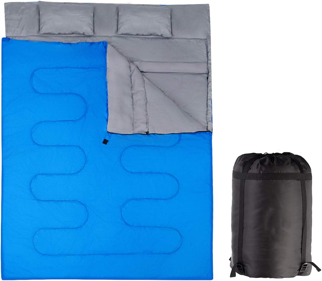 DREAMADE Doppel-Schlafsack, 2 in 1 Outdoor Schlafsack, Doppel Deckenschlafsack, Sommerschlafsack 2er