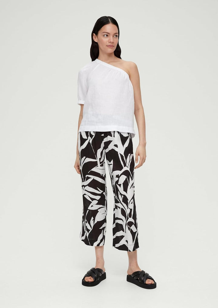 s.Oliver Damen Hose Wide Leg 38 Schwarz 99a3, 38 Schwarz 99a3