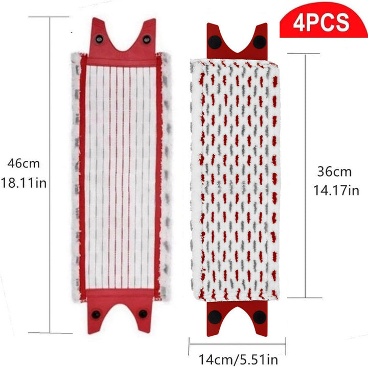 Wischmopp Bezug, Wischer 4X für Vileda Bodenwischer Ersatzbezug, Wischmopp Ersatz Mikrofaser Set 14c