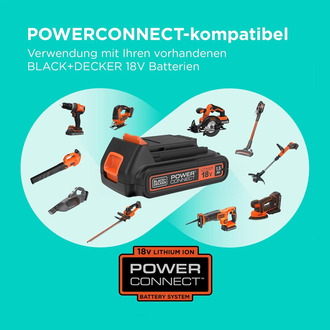Black+Decker Akku-Rasentrimmer (Powercommand EasyFeed, 18V 4,0Ah, inkl. Akku und Ladegerät, 30 cm Sc