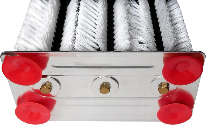 eG Profi Spülbürsten 3 Säulen montiert mit breiter Aluminium-Saugnapfplatte Spülbürste für Gläser 18
